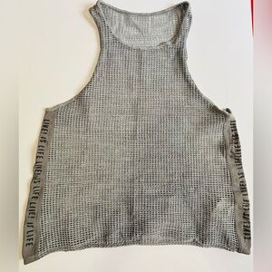 Live Active Gray Mesh Women's Top